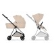 Cybex Mios Comfort Σύστημα Μεταφοράς 2-Σε-1 Με Πτυσσόμενο Πορτ Μπεμπέ Cozy Beige Με Σκελετό Matt Black | black