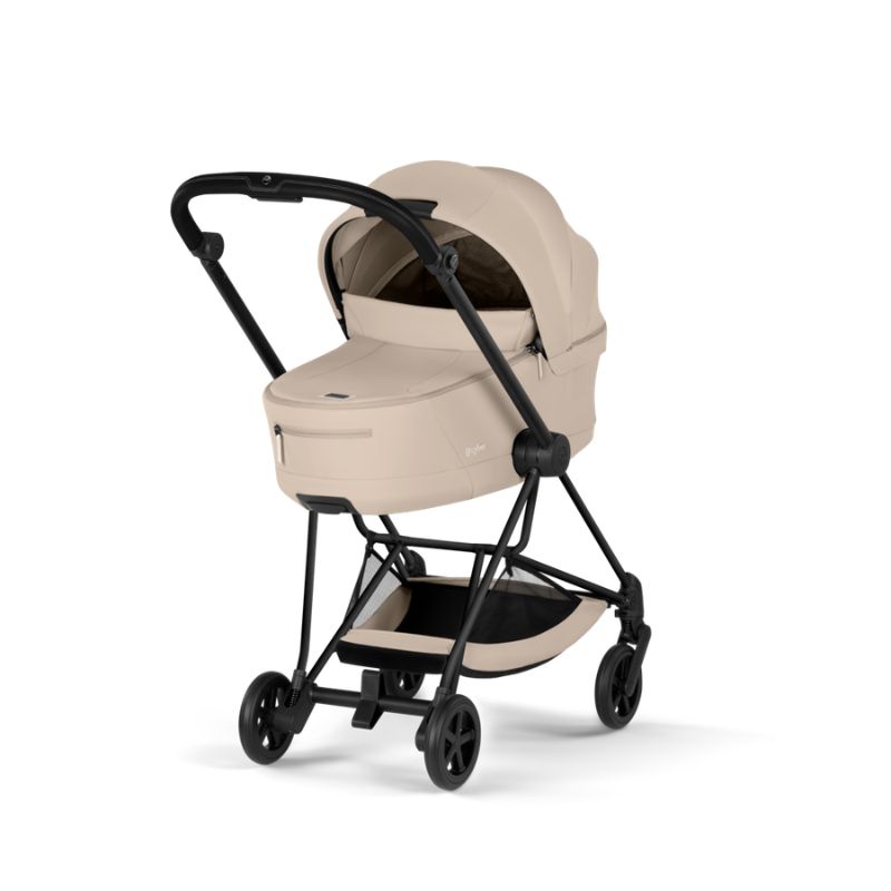 Cybex Mios Comfort Σύστημα Μεταφοράς 2-Σε-1 Με Πτυσσόμενο Πορτ Μπεμπέ Cozy Beige Με Σκελετό Matt Black | black