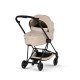 Cybex Mios Comfort Σύστημα Μεταφοράς 2-Σε-1 Με Πτυσσόμενο Πορτ Μπεμπέ Cozy Beige Με Σκελετό Matt Black | black