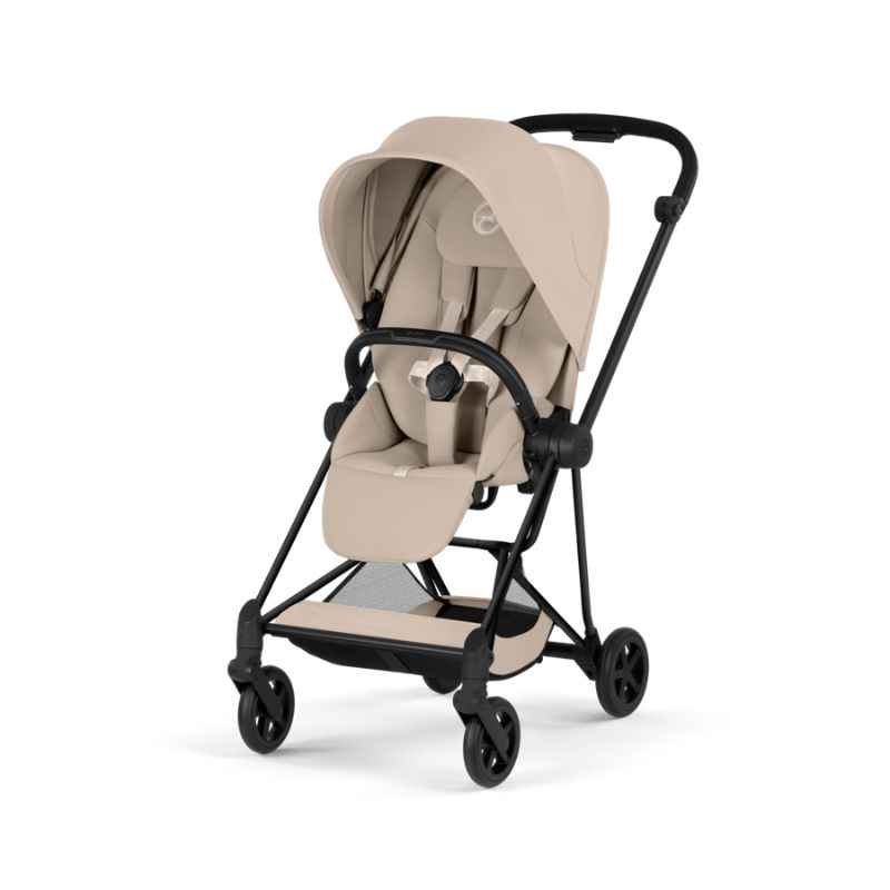 Cybex Mios Comfort Σύστημα Μεταφοράς 2-Σε-1 Με Πτυσσόμενο Πορτ Μπεμπέ Cozy Beige Με Σκελετό Matt Black | black