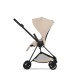 Cybex Mios Comfort Σύστημα Μεταφοράς 2-Σε-1 Με Πτυσσόμενο Πορτ Μπεμπέ Cozy Beige Με Σκελετό Matt Black | black