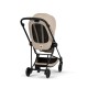 Cybex Mios Comfort Σύστημα Μεταφοράς 2-Σε-1 Με Πτυσσόμενο Πορτ Μπεμπέ Cozy Beige Με Σκελετό Matt Black | black