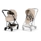 Cybex Mios Comfort Σύστημα Μεταφοράς 2-Σε-1 Με Πτυσσόμενο Πορτ Μπεμπέ Cozy Beige Με Σκελετό Matt Black | black