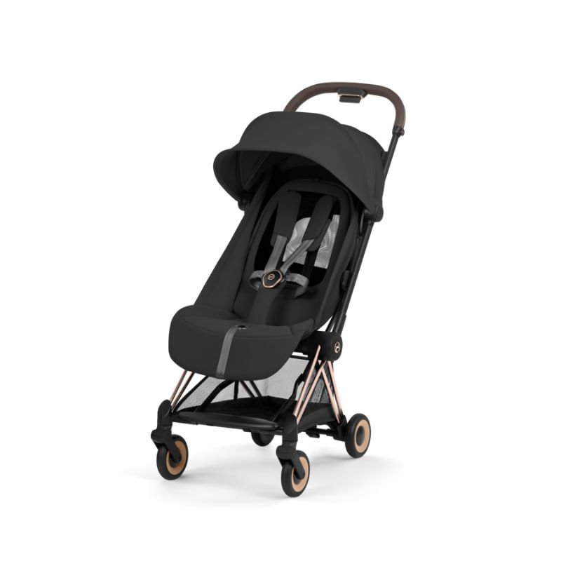 Cybex Coya Comfort Ελαφρύ Βρεφικό Καρότσι Sepia Black | black Με Σκελετό Rosegold | rosegold