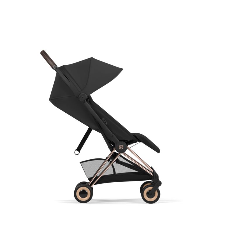 Cybex Coya Comfort Ελαφρύ Βρεφικό Καρότσι Sepia Black | black Με Σκελετό Rosegold | rosegold
