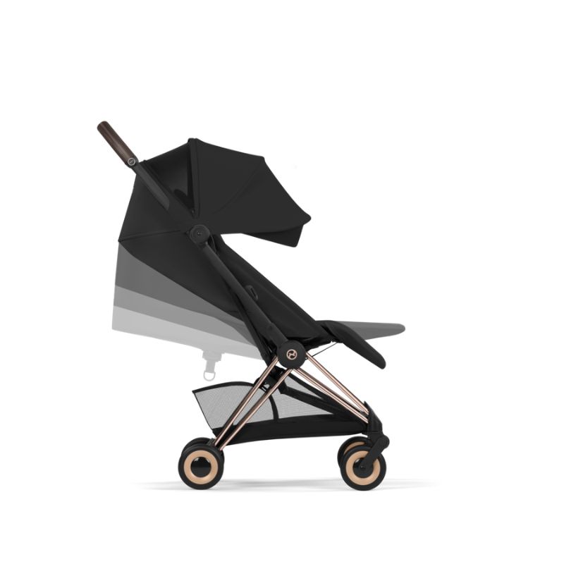 Cybex Coya Comfort Ελαφρύ Βρεφικό Καρότσι Sepia Black | black Με Σκελετό Rosegold | rosegold