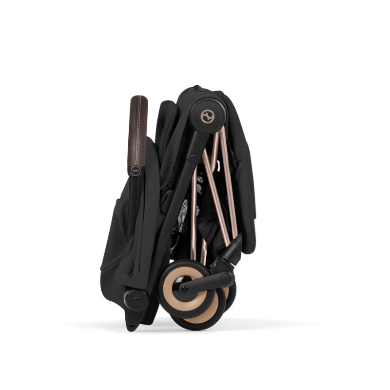 Cybex Coya Comfort Ελαφρύ Βρεφικό Καρότσι Sepia Black | black Με Σκελετό Rosegold | rosegold