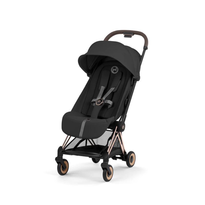 Cybex Coya Comfort Ελαφρύ Βρεφικό Καρότσι Sepia Black | black Με Σκελετό Rosegold | rosegold