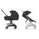 Cybex Coya Comfort Σύστημα Μεταφοράς 2-Σε-1 Με Πτυσσόμενο Πορτ Μπεμπέ Sepia Black | black Με Σκελετό Rosegold | rosegold