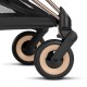 Cybex Coya Comfort Σύστημα Μεταφοράς 2-Σε-1 Με Πτυσσόμενο Πορτ Μπεμπέ Sepia Black | black Με Σκελετό Rosegold | rosegold