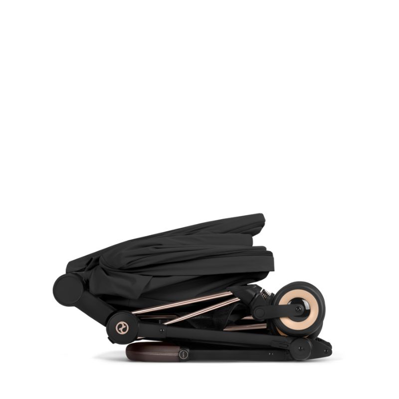 Cybex Coya Comfort Σύστημα Μεταφοράς 2-Σε-1 Με Πτυσσόμενο Πορτ Μπεμπέ Sepia Black | black Με Σκελετό Rosegold | rosegold