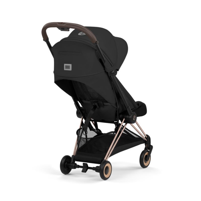 Cybex Coya Comfort Σύστημα Μεταφοράς 2-Σε-1 Με Πτυσσόμενο Πορτ Μπεμπέ Sepia Black | black Με Σκελετό Rosegold | rosegold