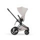 Cybex Priam Style Βρεφικό Καρότσι City Grey | light grey Με Σκελετό Matt Black | black