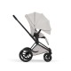 Cybex Priam Style Βρεφικό Καρότσι City Grey | light grey Με Σκελετό Matt Black | black