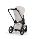 Cybex Priam Style Βρεφικό Καρότσι City Grey | light grey Με Σκελετό Matt Black | black
