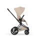 Cybex Priam Style Βρεφικό Καρότσι Cozy Beige | beige Με Σκελετό Matt Black | black