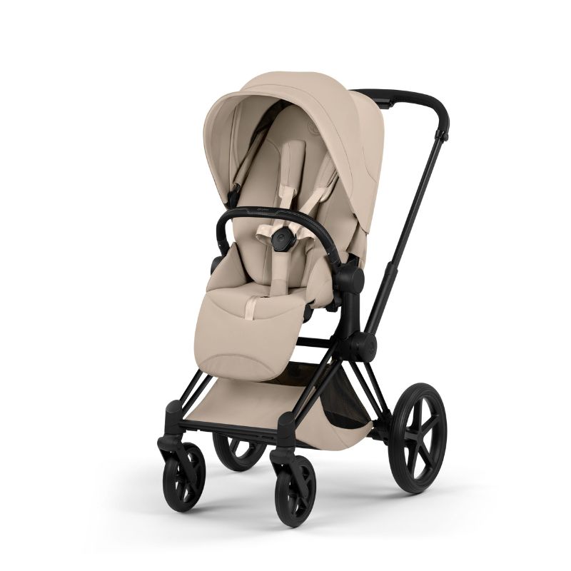 Cybex Priam Style Βρεφικό Καρότσι Cozy Beige | beige Με Σκελετό Matt Black | black