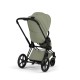 Cybex Priam Style Βρεφικό Καρότσι Sage Green | mid green Με Σκελετό Matt Black | black