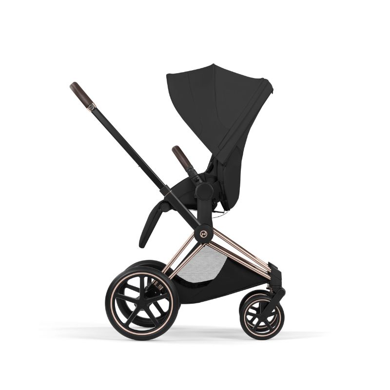 Cybex Priam Style Βρεφικό Καρότσι Sepia Black | black Με Σκελετό Rosegold | rosegold