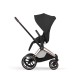 Cybex Priam Style Βρεφικό Καρότσι Sepia Black | black Με Σκελετό Rosegold | rosegold