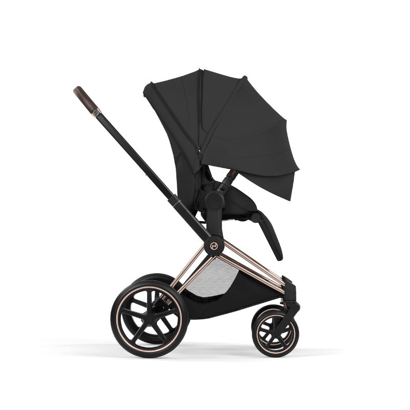 Cybex Priam Style Βρεφικό Καρότσι Sepia Black | black Με Σκελετό Rosegold | rosegold