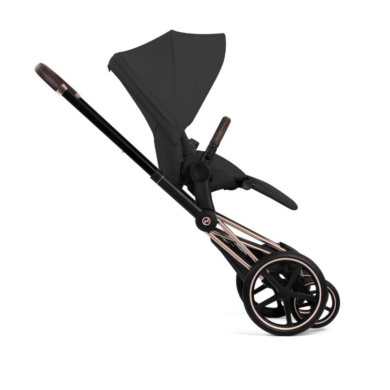 Cybex Priam Style Βρεφικό Καρότσι Sepia Black | black Με Σκελετό Rosegold | rosegold