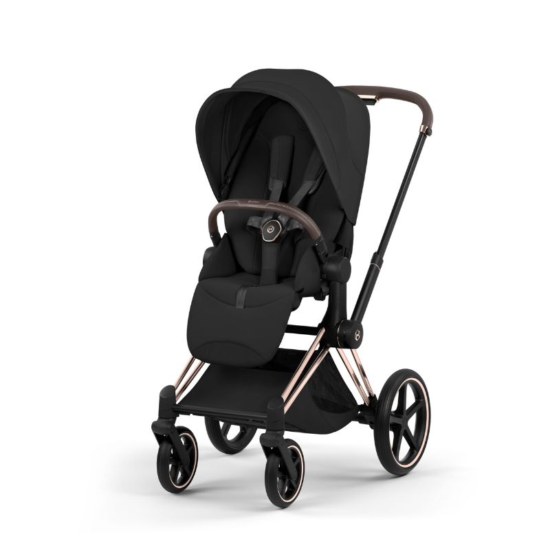 Cybex Priam Style Βρεφικό Καρότσι Sepia Black | black Με Σκελετό Rosegold | rosegold
