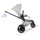 Cybex e-Priam Style Βρεφικό Καρότσι City Grey | light grey Με Σκελετό Matt Black | black