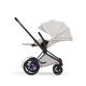 Cybex e-Priam Style Βρεφικό Καρότσι City Grey | light grey Με Σκελετό Matt Black | black
