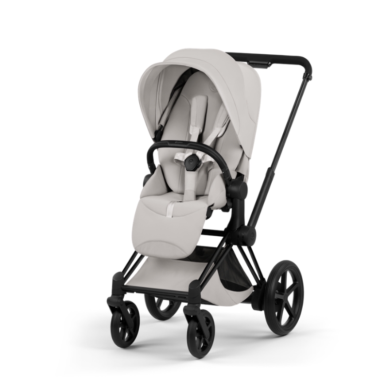 Cybex e-Priam Style Βρεφικό Καρότσι City Grey | light grey Με Σκελετό Matt Black | black