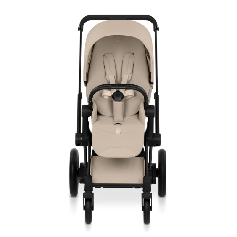 Cybex e-Priam Style Βρεφικό Καρότσι Cozy Beige | beige Με Σκελετό Matt Black | black