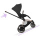Cybex e-Priam Style Βρεφικό Καρότσι Sepia Black | black Με Σκελετό Rosegold | rosegold