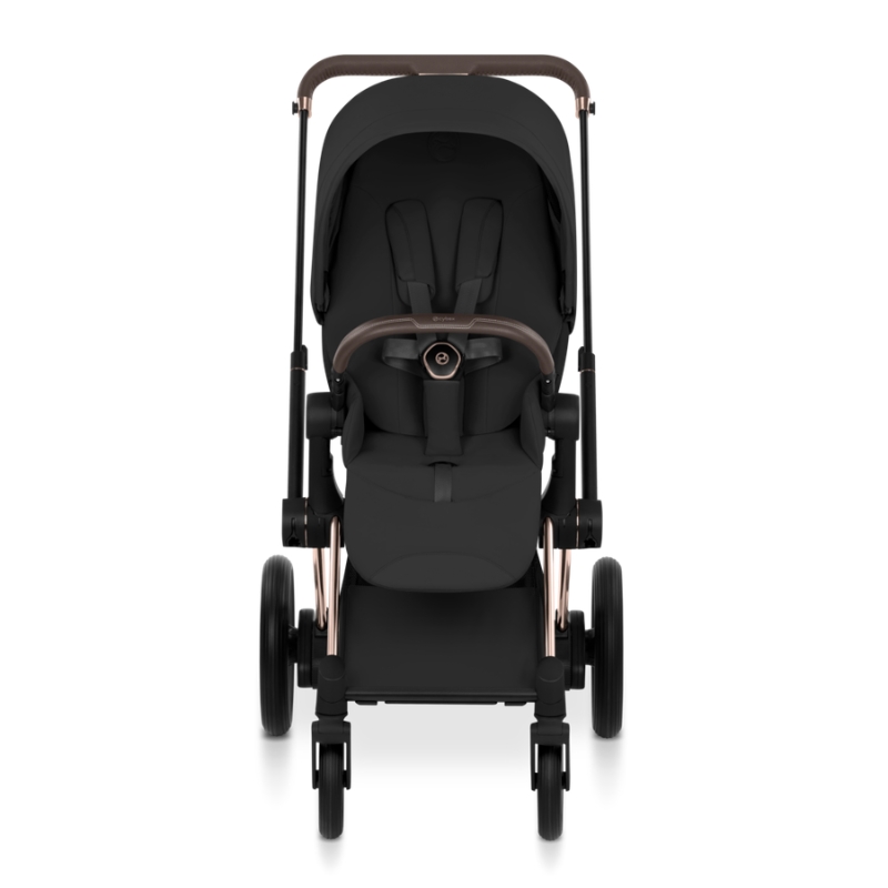 Cybex e-Priam Style Βρεφικό Καρότσι Sepia Black | black Με Σκελετό Rosegold | rosegold