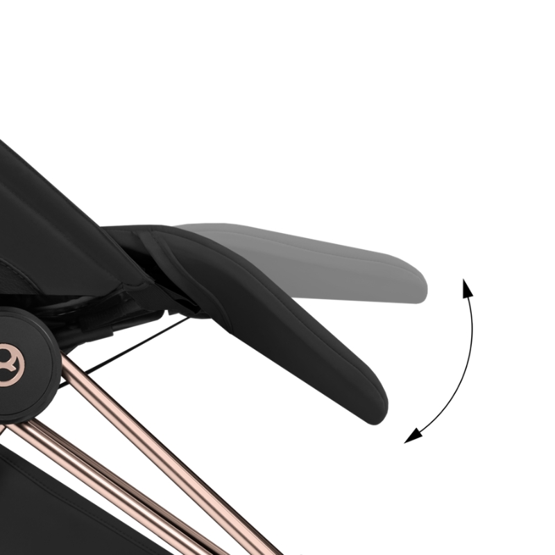 Cybex Coya Style Ελαφρύ Βρεφικό Καρότσι Sepia Black | black Με Σκελετό Rosegold | rosegold