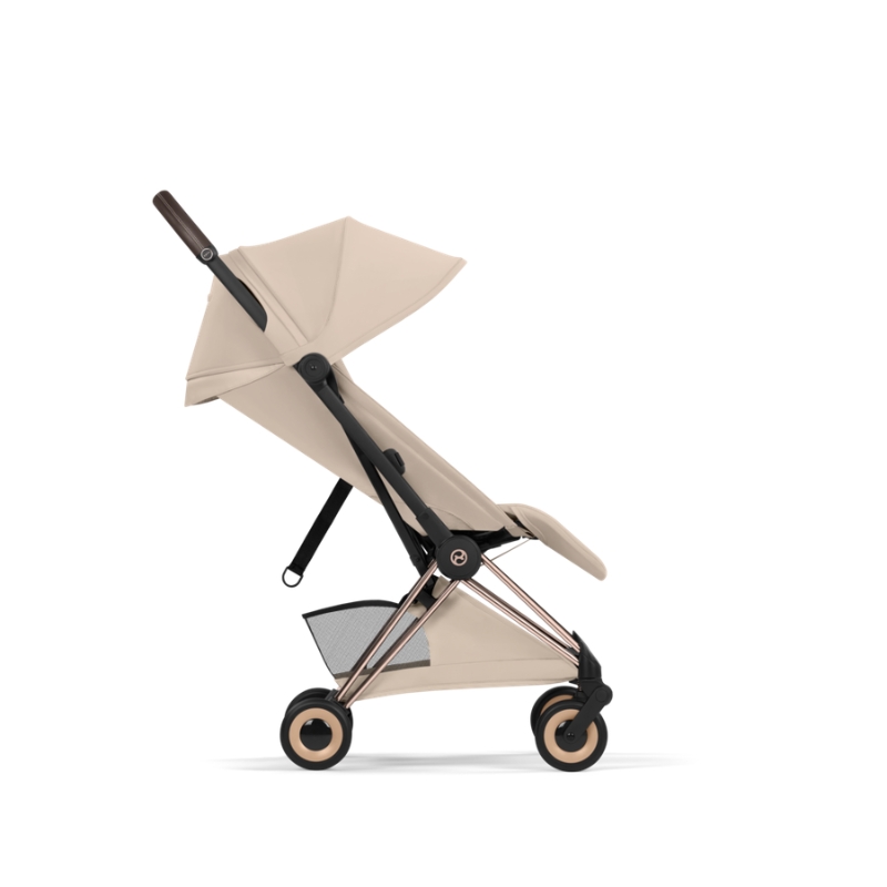 Cybex Coya Style Ελαφρύ Βρεφικό Καρότσι Cozy Beige | beige Με Σκελετό Rosegold | rosegold