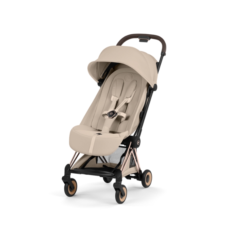 Cybex Coya Style Ελαφρύ Βρεφικό Καρότσι Cozy Beige | beige Με Σκελετό Rosegold | rosegold