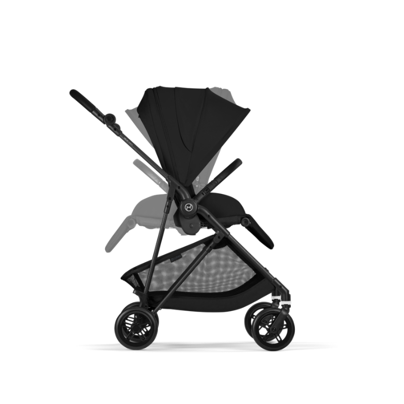 Cybex Melio Carbon Ελαφρύ Βρεφικό Καρότσι Magic Black | black