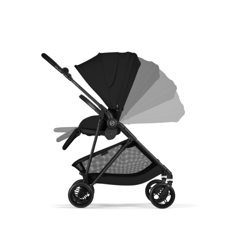 Cybex Melio Carbon Ελαφρύ Βρεφικό Καρότσι Magic Black | black