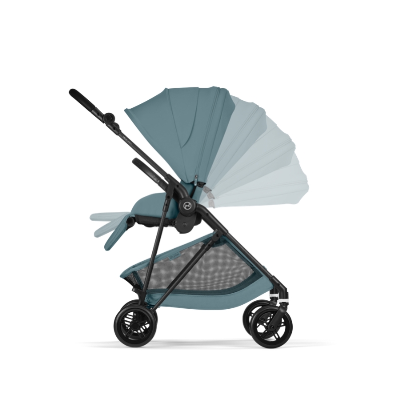 Cybex Melio Carbon Ελαφρύ Βρεφικό Καρότσι Stormy Blue | light blue