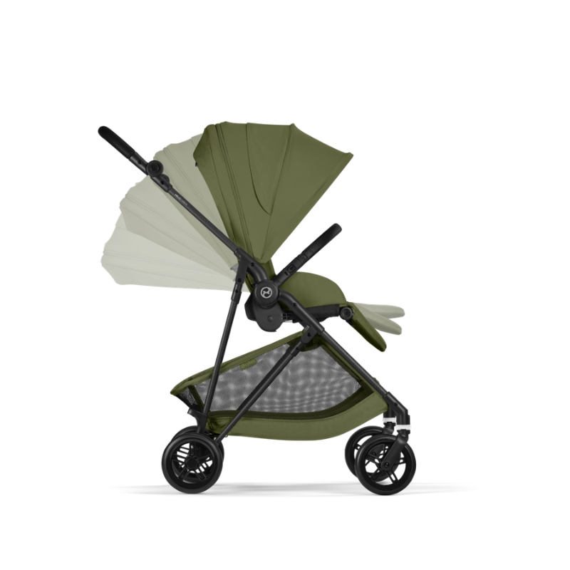 Cybex Melio Carbon Ελαφρύ Βρεφικό Καρότσι Moss Green | khaki