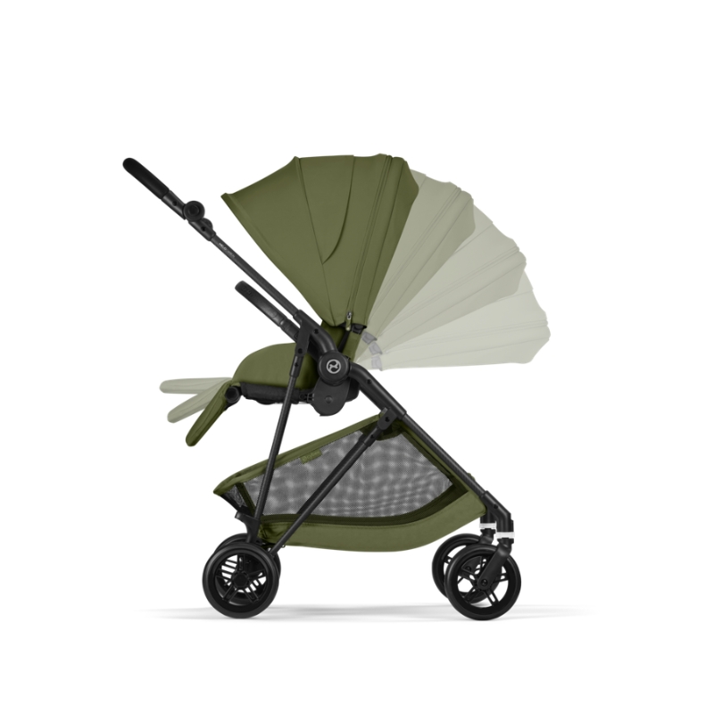 Cybex Melio Carbon Ελαφρύ Βρεφικό Καρότσι Moss Green | khaki