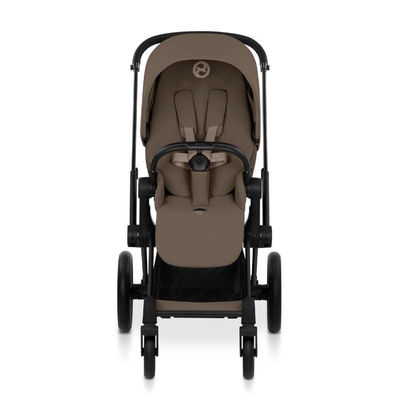 Cybex Priam Comfort Σύστημα Μεταφοράς 2-Σε-1 Με Αναδιπλούμενο Πορτ Μπεμπέ Coconut Brown | dark brown Με Σκελετό Matt Black | black