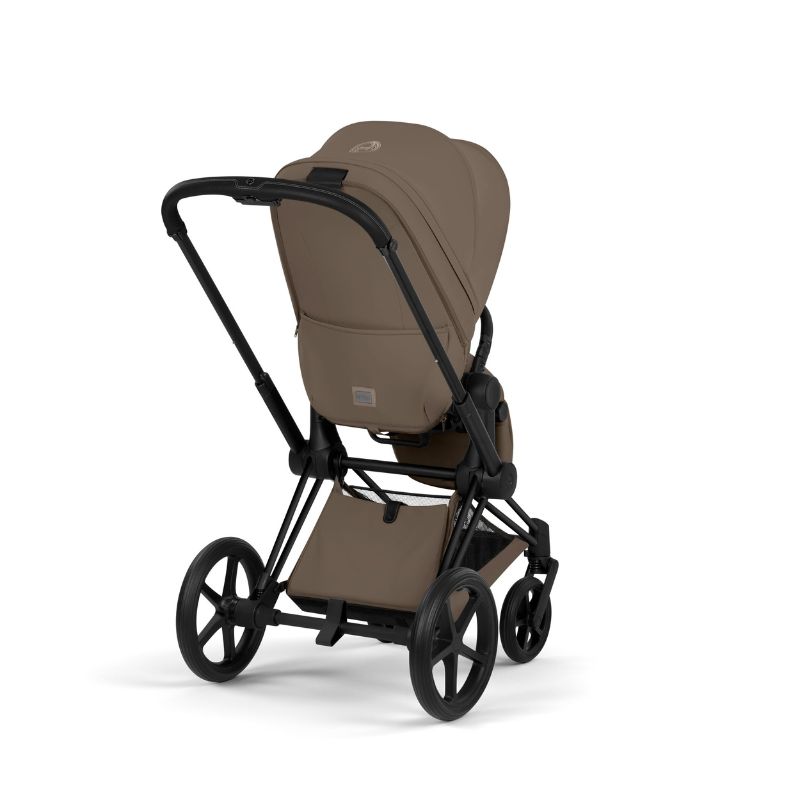 Cybex Priam Comfort Σύστημα Μεταφοράς 2-Σε-1 Με Αναδιπλούμενο Πορτ Μπεμπέ Coconut Brown | dark brown Με Σκελετό Matt Black | black