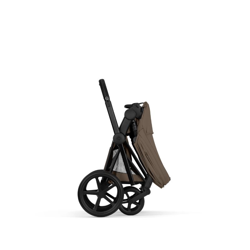 Cybex Priam Comfort Σύστημα Μεταφοράς 2-Σε-1 Με Αναδιπλούμενο Πορτ Μπεμπέ Coconut Brown | dark brown Με Σκελετό Matt Black | black