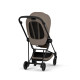 Cybex Mios Comfort Σύστημα Μεταφοράς 2-Σε-1 Με Πτυσσόμενο Πορτ Μπεμπέ Coconut Brown | dark brown Με Σκελετό Matt Black | black