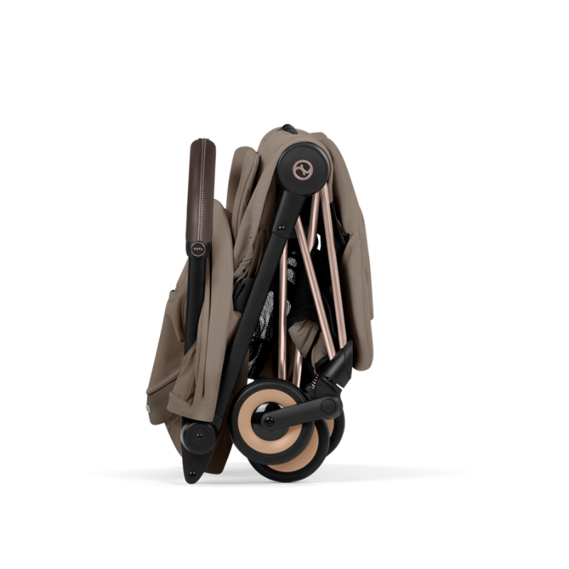 Cybex Coya Style Ελαφρύ Βρεφικό Καρότσι Coconut Brown | dark brown Με Σκελετό Rosegold | rosegold