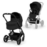 Cybex Balios S Lux Σύστημα Μεταφοράς 2-Σε-1 Με Πορτ Μπεμπέ S Lux Moon Black | black
