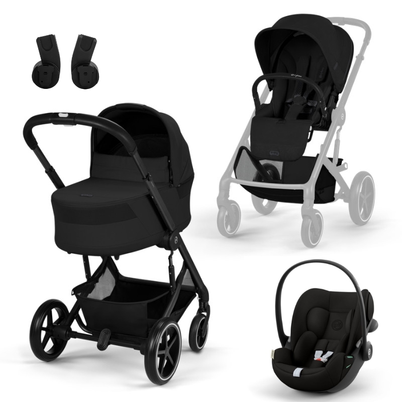 Cybex Balios S Lux Σύστημα Μεταφοράς Με Πορτ Μπεμπέ S Lux Moon Black | black Και Cloud G3 i-Size Κάθισμα Αυτοκινήτου 40-87cm Magic Black | black