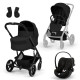 Cybex Balios S Lux Σύστημα Μεταφοράς Με Πορτ Μπεμπέ S Lux Moon Black | black Και Cloud G3 i-Size Κάθισμα Αυτοκινήτου 40-87cm Magic Black | black