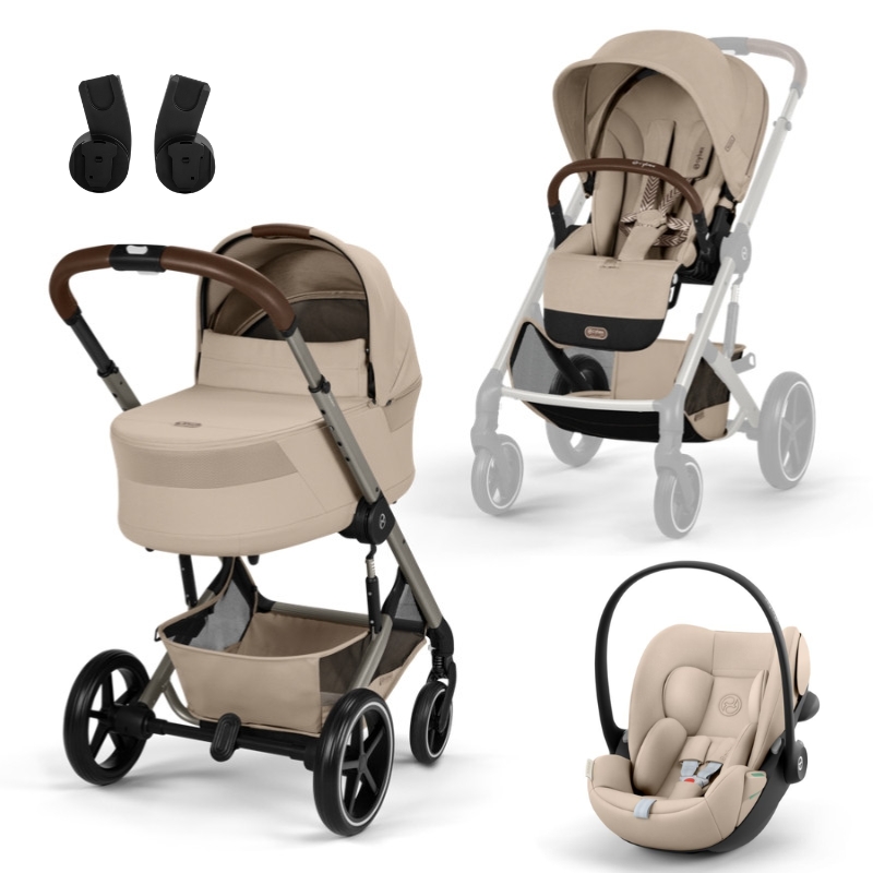 Cybex Balios S Lux Σύστημα Μεταφοράς Με Πορτ Μπεμπέ S Lux Almond Beige | beige Και Cloud G3 i-Size Κάθισμα Αυτοκινήτου 40-87cm Almond Beige | beige
